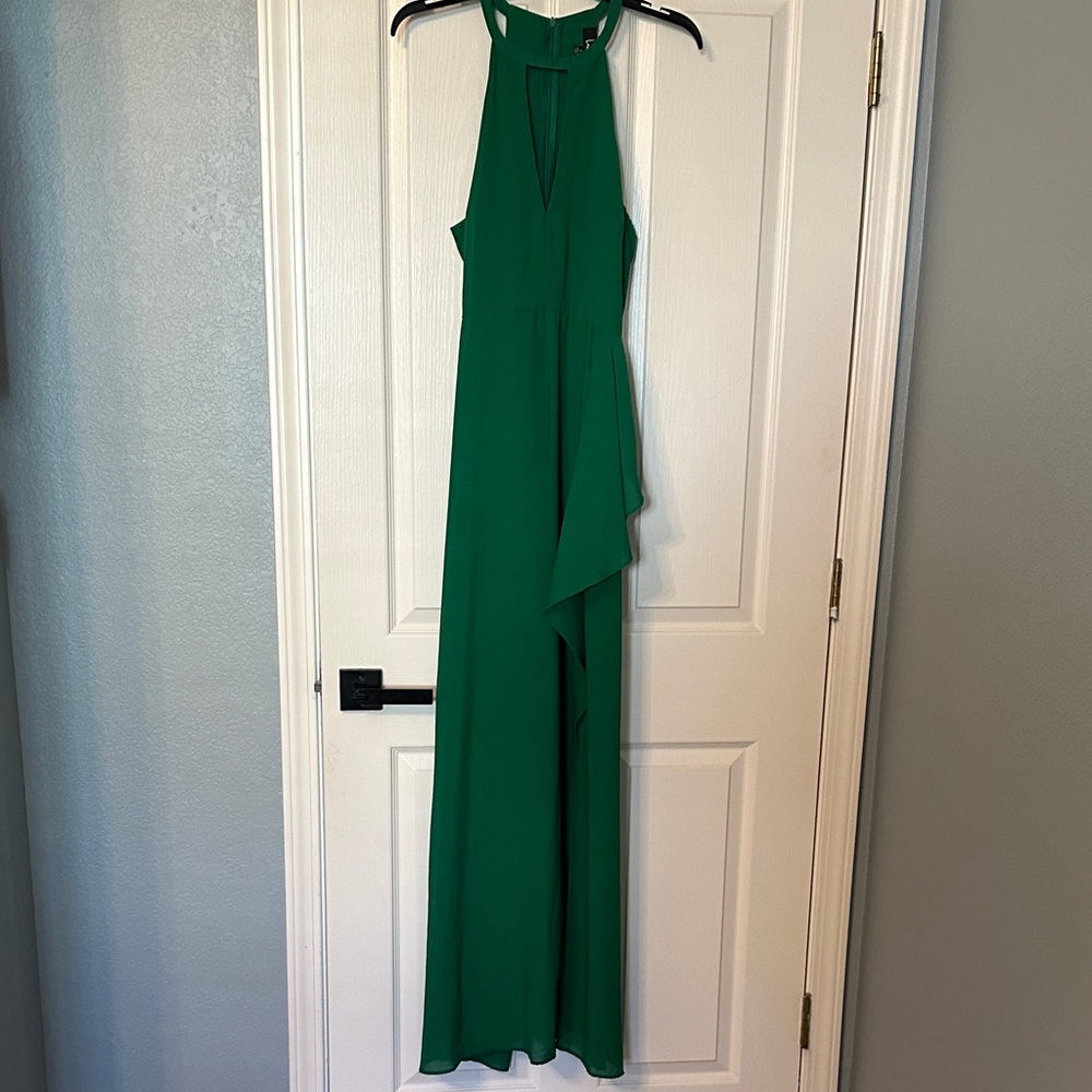Lulu's Vibrant Green Halter Dress